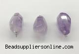 NGP9820 22*35mm - 25*40mm faceted nuggets lavender amethyst pendants