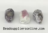 NGP9822 22*35mm - 25*40mm faceted nuggets tourmaline gemstone pendants