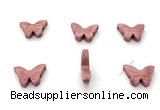 NGP9858 12*18mm butterfly pink wooden jasper pendant