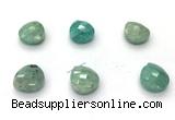 NGP9861 13*14mm faceted flat teardrop amazonite pendant