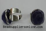 NGR03 18*25mm - 22*28mm faceted nuggets agate gemstone rings