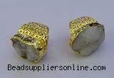 NGR1022 20*25mm - 25*35mm freeform druzy agate gemstone rings