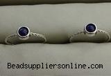 NGR1047 4mm coin lapis lazuli gemstone rings wholesale