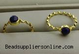 NGR1061 4mm coin lapis lazuli gemstone rings wholesale