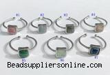 NGR1112 8mm square  mixed gemstone rings wholesale