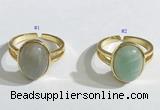 NGR1122 12*15mm oval mixed gemstone rings wholesale