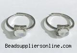 NGR1141 5*7mm oval white moostone gemstone rings wholesale