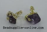 NGR143 18*25mm - 22*30mm faceted nuggets druzy amethyst rings