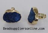 NGR156 22*30mm - 25*30mm freeform druzy agate rings wholesale