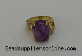 NGR2002 10*15mm faceted oval amethyst gemstone rings wholesale