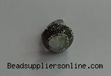 NGR2005 20*25mm flower druzy quartz rings wholesale