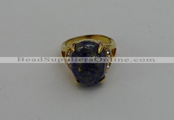 NGR2032 10*15mm faceted oval lapis lazuli gemstone rings