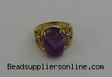 NGR2042 10*15mm faceted oval amethyst gemstone rings wholesale