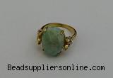 NGR2068 10*15mm faceted oval amazonite gemstone rings