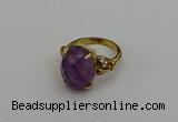 NGR2082 10*15mm faceted oval amethyst gemstone rings wholesale