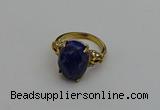 NGR2092 10*15mm faceted oval lapis lazuli gemstone rings