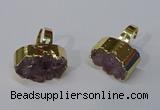 NGR210 15*25mm - 18*30mm oval druzy amethyst rings wholesale