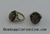 NGR2115 10*15mm faceted oval labradorite gemstone rings wholesale