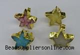 NGR287 25*25mm - 30*30mm star druzy agate gemstone rings