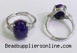 NGR3026 925 sterling silver with 10*14mm oval charoite rings