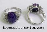 NGR3031 925 sterling silver with 10*14mm oval charoite rings