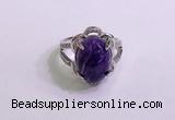 NGR3034 925 sterling silver with 10*14mm oval charoite rings