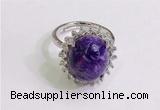 NGR3036 925 sterling silver with 12*14mm oval charoite rings