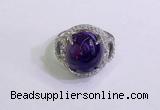 NGR3038 925 sterling silver with 12*14mm oval charoite rings