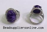 NGR3045 925 sterling silver with 12*16mm oval charoite rings