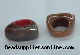 NGR32 16*35*40mm faceted freeform agate gemstone rings