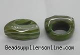 NGR34 16*35*40mm faceted freeform agate gemstone rings