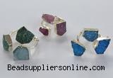 NGR363 10*14mm - 12*16mm freeform druzy agate rings wholesale