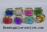 NGR390 18*25mm - 22*28mm freeform druzy agate gemstone rings