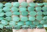 OVBS16 15 inches 10*14mm oval green aventurine gemstone beads wholesale