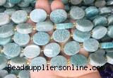 OVBS28 15 inches 13*18mm oval amazonite gemstone beads wholesale