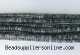 RBBS03 15 inches 2*4mm heishi black labradorite gemstone beads