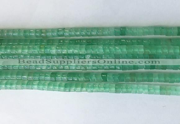 RBBS06 15 inches 2*4mm heishi green aventurine gemstone beads