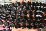 RGBS10 15 inches 16mm star black agate gemstone beads wholesale