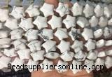 RGBS17 15 inches 16mm star white howlite gemstone beads wholesale