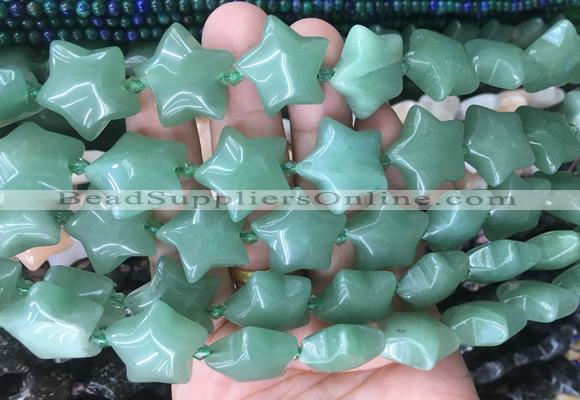 RGBS41 15 inches 20mm star green aventurine gemstone beads