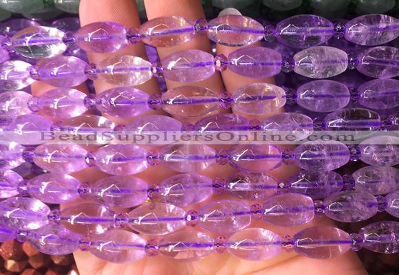 RIBS01 15 inches 8*13mm rice amethyst gemstone beads wholesale