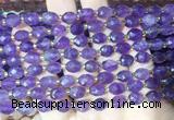 RIBS25 15 inches 6*8mm faceted rice amethyst gemstone beads