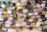 RIBS40 15 inches 6*8mm faceted rice colorful gemstone beads