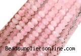 RQBS02 15 inches 5*8mm faceted rondelle rose quartz beads