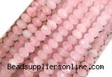 RQBS03 15 inches 6*10mm faceted rondelle rose quartz beads