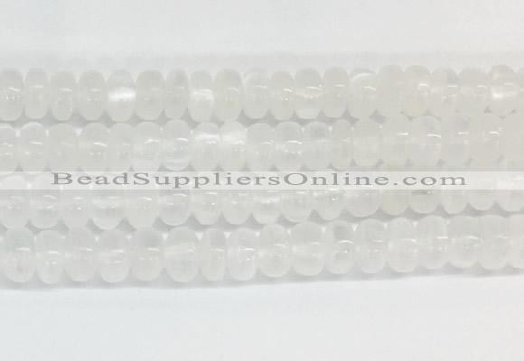 SEBS10 15 inches 6*10mm round selenite gemstone beads wholesale