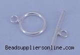 SSC01 5pcs 8mm donut 925 sterling silver toggle clasps