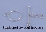 SSC09 5pcs 12mm donut 925 sterling silver toggle clasps