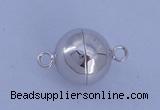 SSC104 2pcs 12mm round 925 sterling silver magnetic clasps