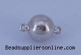 SSC107 5pcs 8mm round 925 sterling silver magnetic clasps